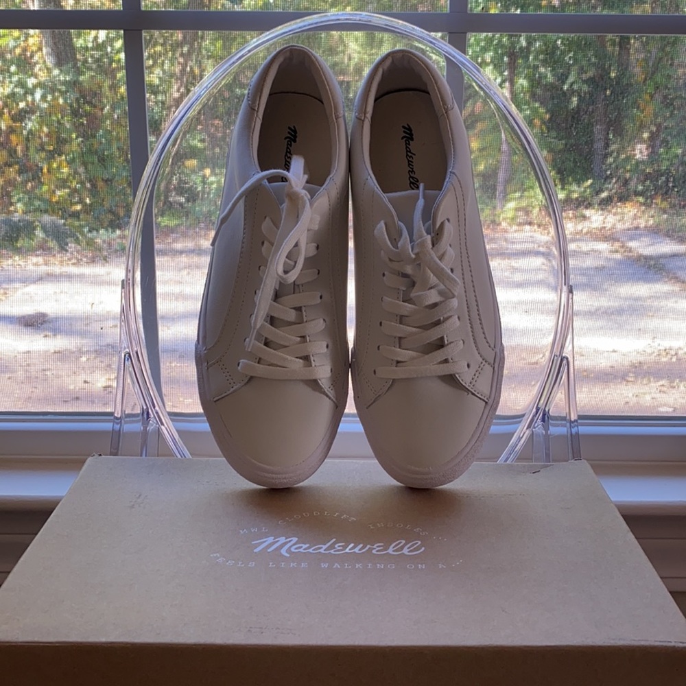 Madewell - White leather low-top sneakers